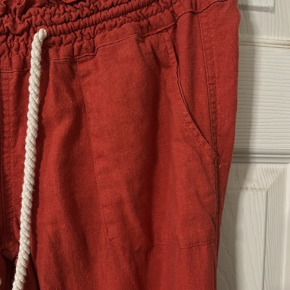 ROXY Oceanside Beach Pants Orange -Size Large w/ 32 in. inseam - Picture 5 of 9